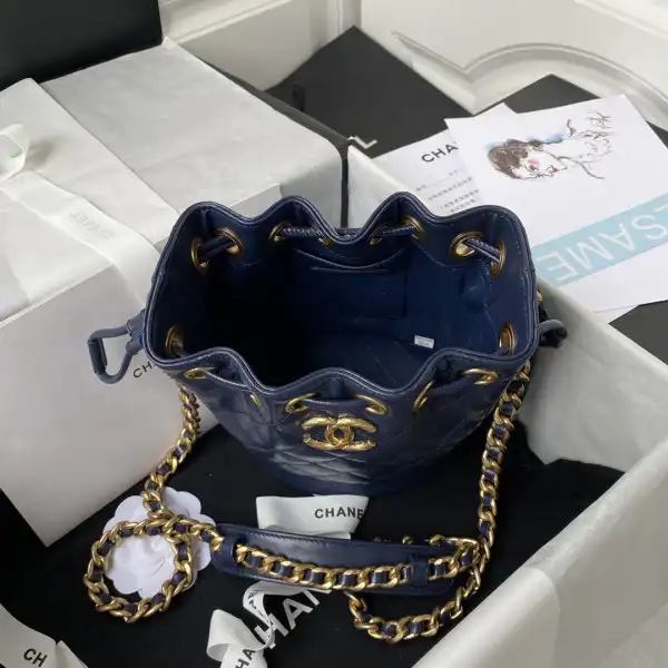 Official oldcobbler CHANEL SMALL BUCKET BAG 0128