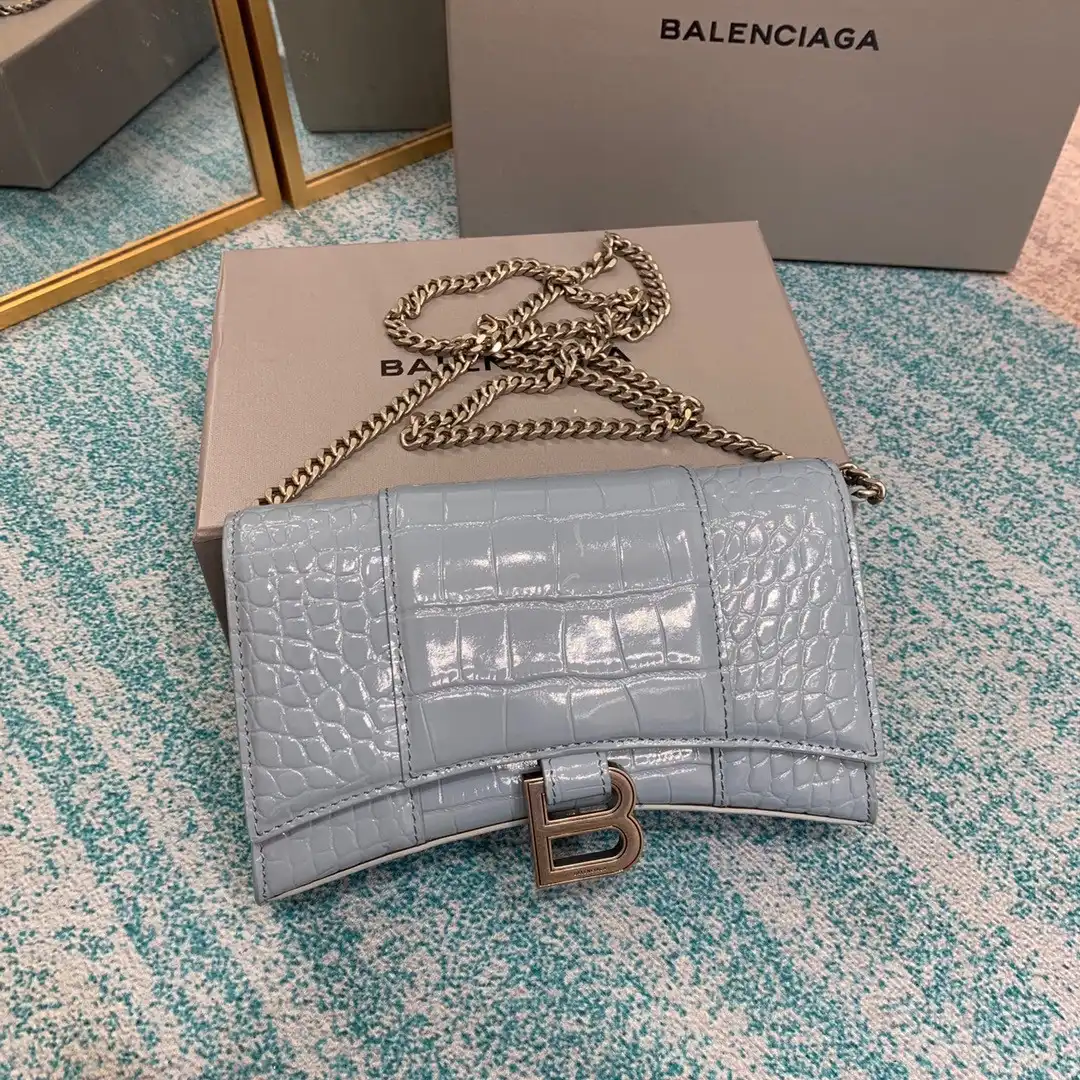 Official oldcobbler BALENCIAGA  HOURGLASS CHAIN BAG 0131