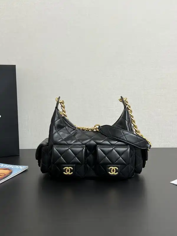 Official oldcobbler CHANEL small Hobo Bag 0128