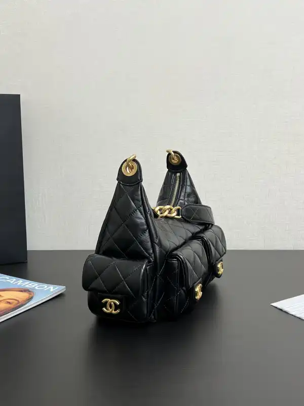 Official oldcobbler CHANEL small Hobo Bag 0128