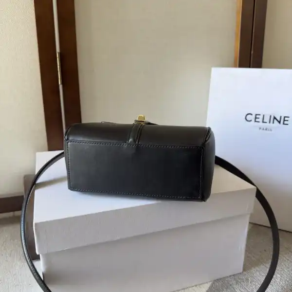 Official oldcobbler CELIN* MINI 16 IN SATINATED CALFSKIN-18.5*15.5*9cm 0122