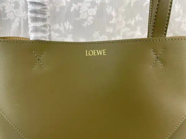 Official oldcobbler Lowee Puzzle Fold Tote in shiny calfskin 0130