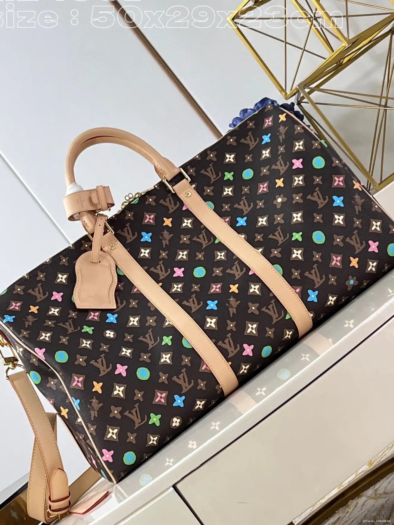 Official oldcobbler BANDOULIÈRE LOUIS KEEPALL 50 VUITTON 0207