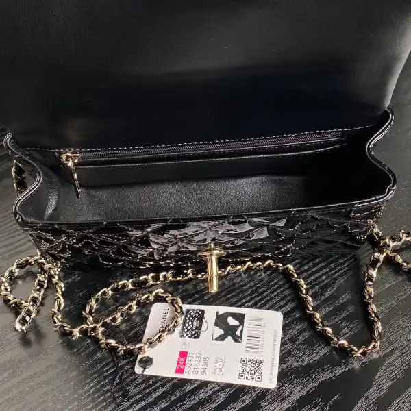 Official oldcobbler CHANEL Mini CHANELassic Handbag With Top Handle 0206