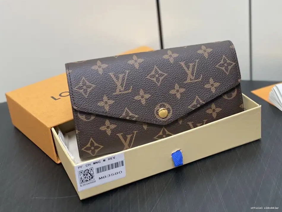 Official oldcobbler WALLET-19*10.5*2cm Louis Vuitton SARAH 0222