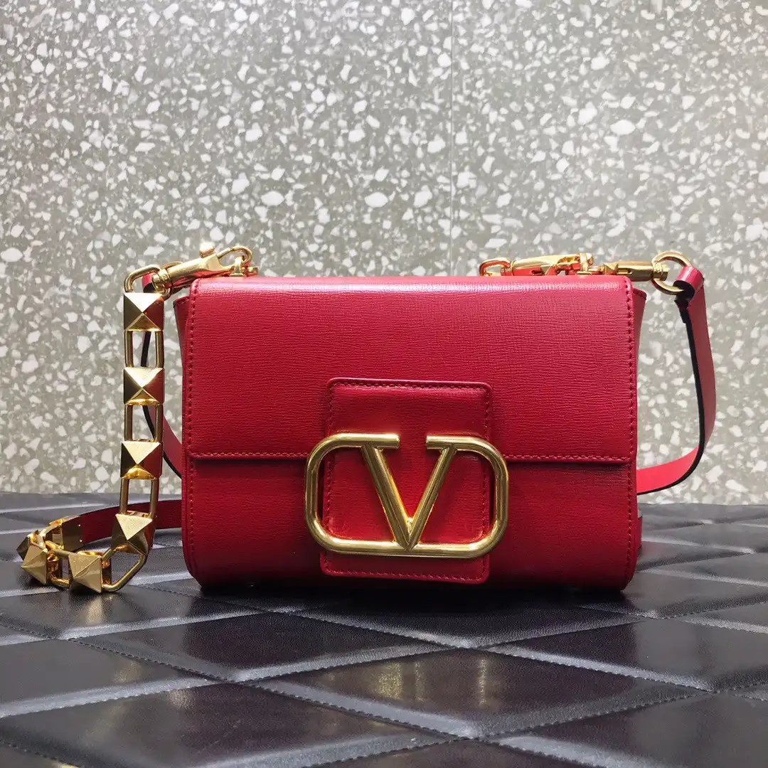 Official oldcobbler Valentino STUD SIGN SHOULDER BAG 0202