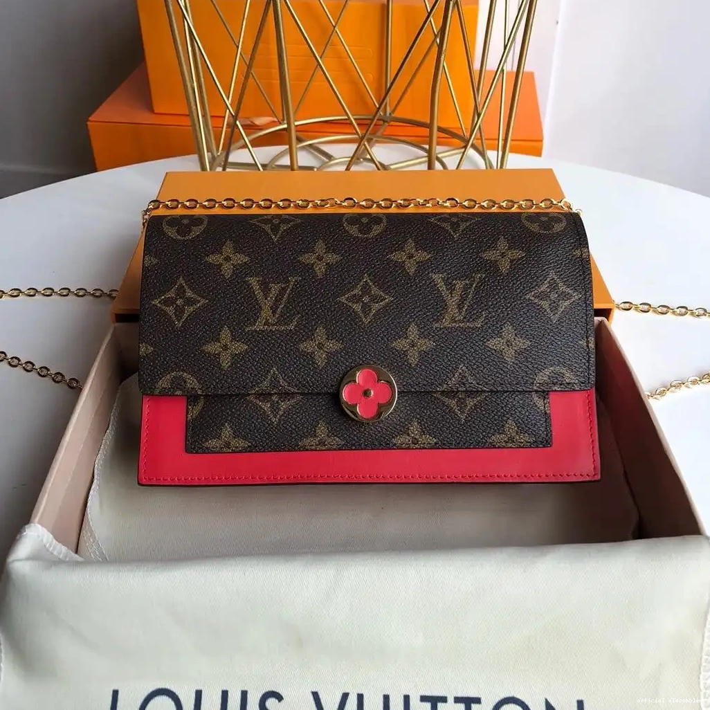 Official oldcobbler FLORE CHAIN LOUIS VUITTON WALLET 0208