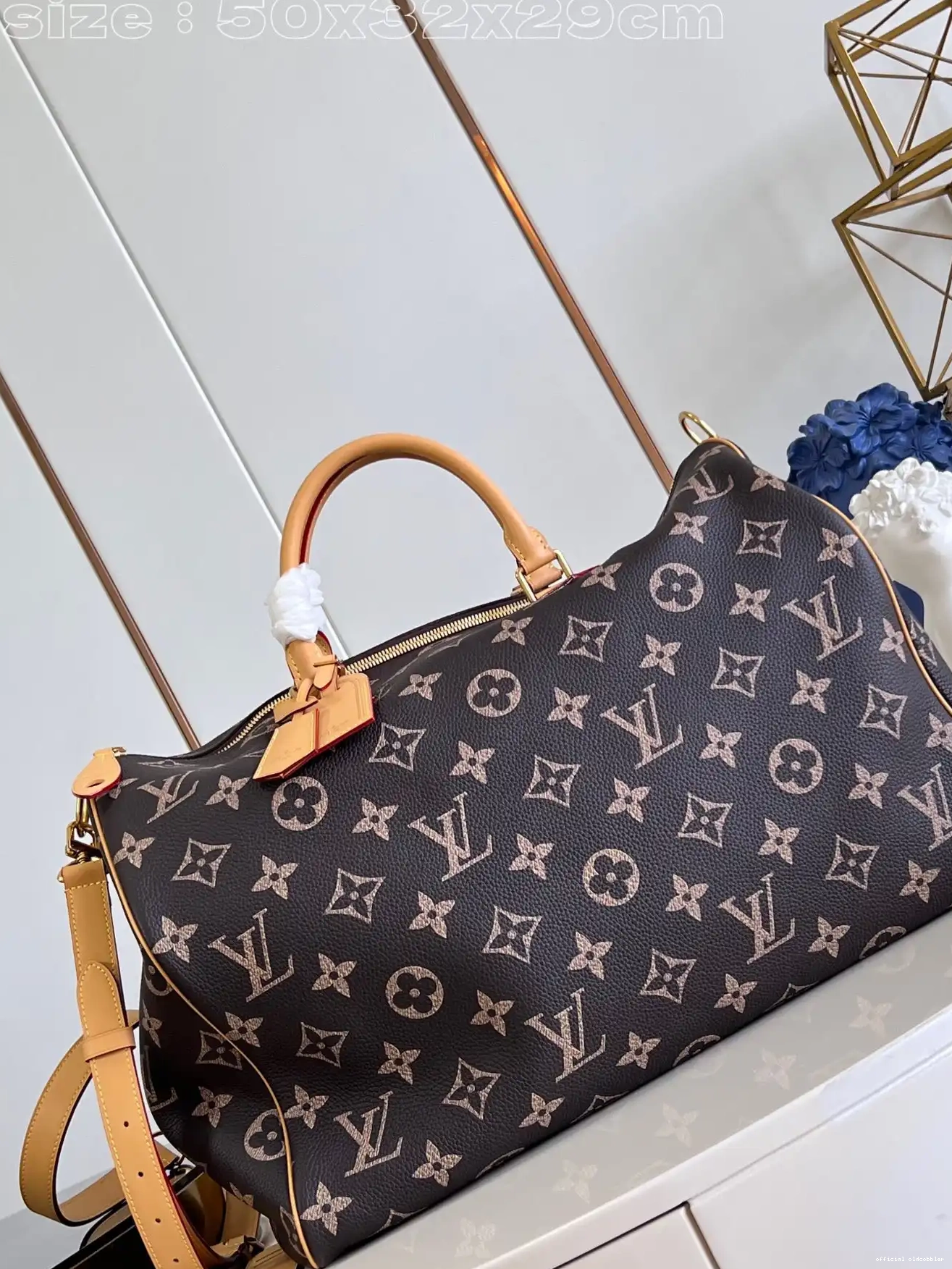 Official oldcobbler VUITTON Speedy P9 50 LOUIS Bandoulière 0216